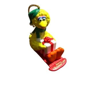 Vintage Jim Henson's 1994 Big Bird Ceramic Christmas Ornament